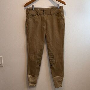 Tan Equestrian-Style Riding Breeches Equine Couture Riding Breeches Tan size 30